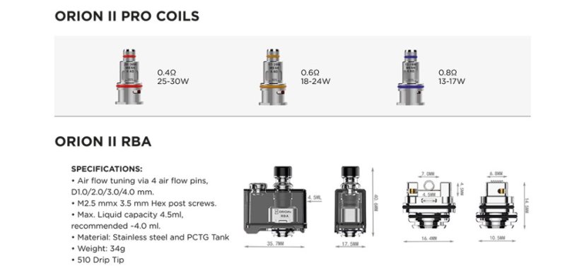 Pod ORION II PRO + RBA 4.5ml - LVE