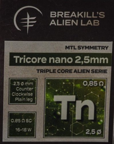 Špirálky BREAKILL´S ALIEN LAB, 2ks - Varianta: MTL SYMMETRY - TRICORE NANO 2,5 mm, Tn
