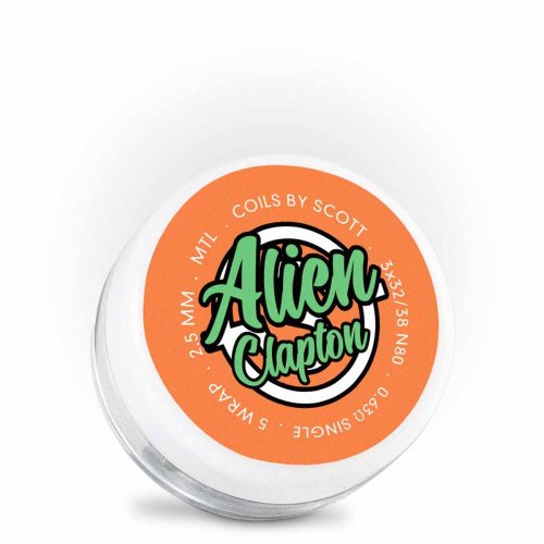 Špirálky COILS BY SCOTT - MTL Alien Clapton 0.63Ω Ni80, 2ks