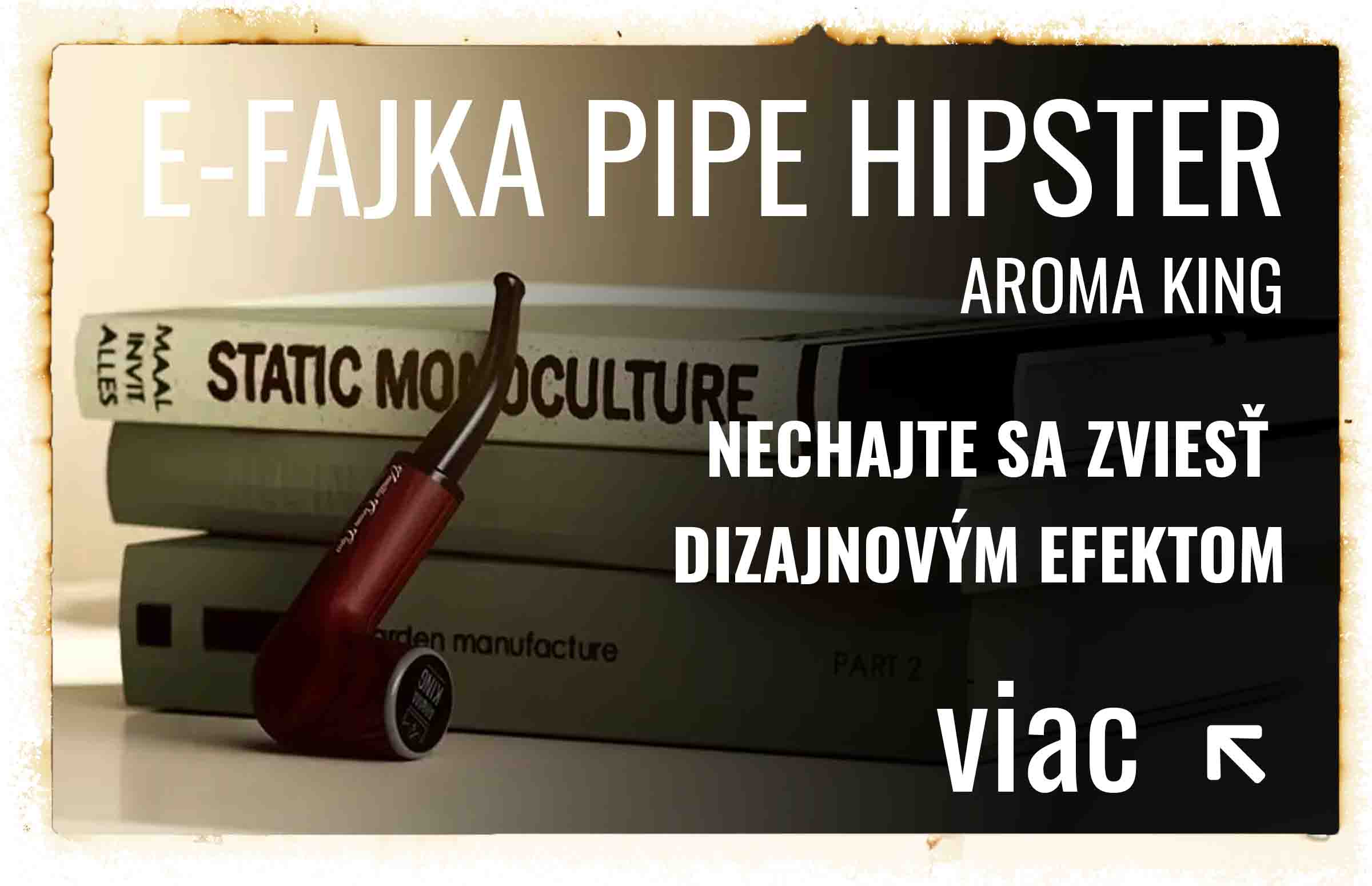 Jednorázové elektronické cigarety v tvare fajky od značky Aroma King s až 700 poťahmi 